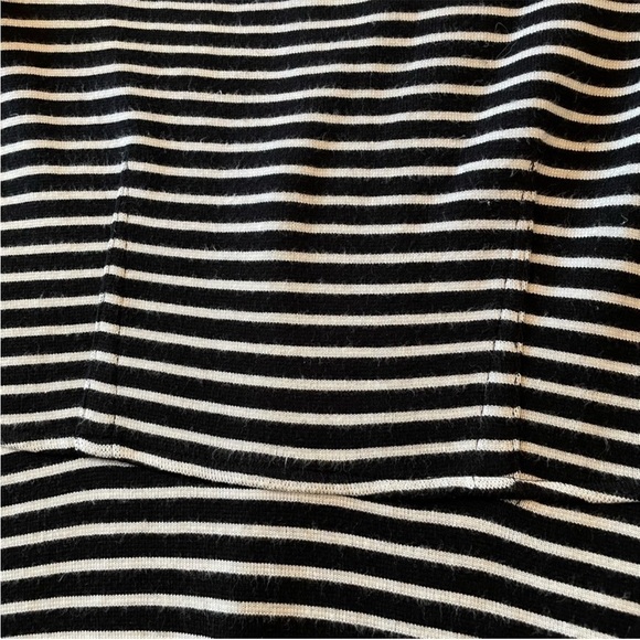 Madewell Gallerist Dress in Black White Stripe Short Sleeve Small - Picture 9 of 13